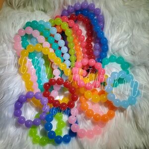 Hand Crafted Party Beads Matching Necklace, Bracelet And Earrings Statement Set